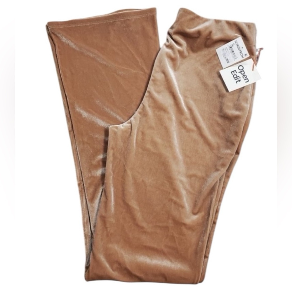 Open Edit Velour Flare Legging Pants Size L New with Tag